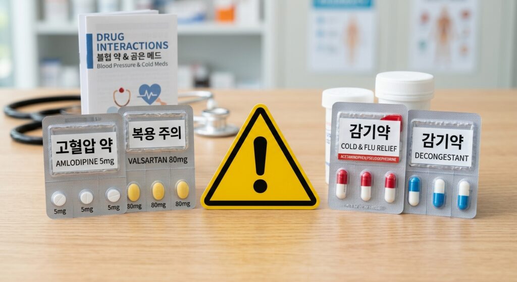 고혈압약 감기약 함께 복용 시 주의사항과 성분 체크리스트 대표 이미지